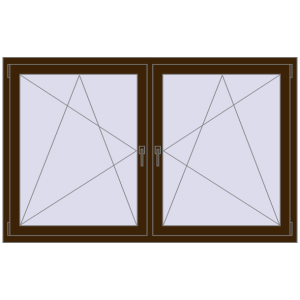 Zamów teraz Okna skrzydłowe 1840x1085 mm REHAU ENERGY-SAVING SYNEGO MD DARK_OAK dwustronny