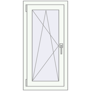 Buy Tilt-and-Turn 500x1000 mm KORSA ENERGY-SAVING REHAU SYNEGO MD RAL 9016 Traffic white two-sided