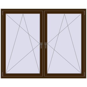 Buy Tilt-and-Turn 1755x1430 mm REHAU ENERGY-SAVING SYNEGO MD DARK_OAK two-sided