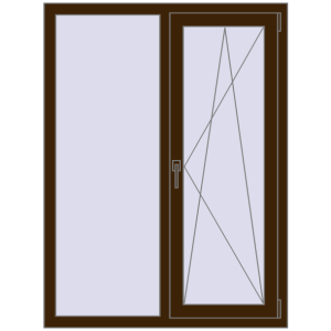 Zamów teraz Okna skrzydłowe 1050x1400 mm EPSILON OPTIMA DARK_OAK dwustronny