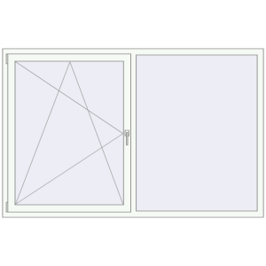 Buy Tilt-and-Turn 2090x1350 mm REHAU RENOVATION EURO 70 RAL 9016 Traffic white two-sided