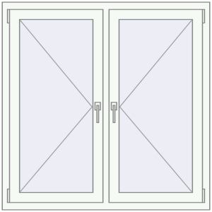 Buy Tilt-and-Turn 1170x1200 mm REHAU ENERGY-SAVING SYNEGO MD RAL 9016 Traffic white two-sided