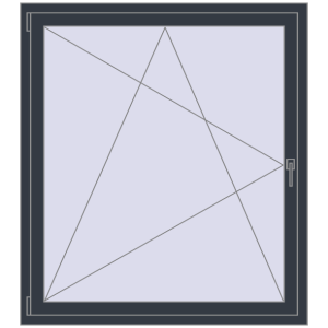 Zamów teraz Okna skrzydłowe 1250x1400 mm REHAU OPTIMUM EURO-DESIGN 70 ANTHRACITE_GREY_STRUKTURAL dwustronny