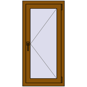 Buy Tilt-and-Turn 600x1050 mm REHAU OPTIMUM EURO-DESIGN 70 GOLDEN OAK two-sided