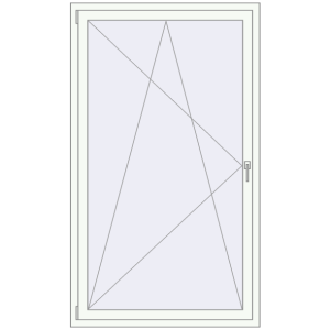 Buy Tilt-and-Turn 1110x1900 mm REHAU OPTIMUM EURO-DESIGN 70 RAL 9016 Traffic white two-sided
