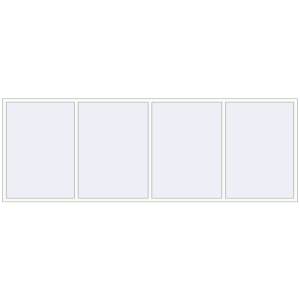 Buy Tilt-and-Turn 4000x1400 mm REHAU OPTIMUM EURO-DESIGN 70 RAL 9016 Traffic white two-sided
