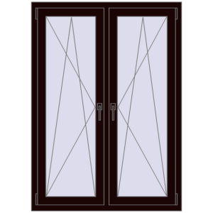 Okno plastikowe 1050x1460 mm Dwuskrzydłowe. Widok od środka Zamów teraz Okna skrzydłowe 1050x1460 mm REHAU ENERGY-SAVING SYNEGO MD CHOCOLATE_BROWN dwustronny