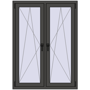 Zamów teraz Okna skrzydłowe 1050x1430 mm REHAU ENERGY-SAVING SYNEGO MD BASALT_GREY dwustronny