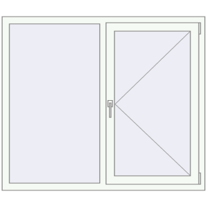 Buy Tilt-and-Turn 1400x1200 mm REHAU OPTIMUM EURO-DESIGN 70 RAL 9016 Traffic white two-sided
