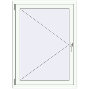 Buy Tilt-and-Turn 840x1130 mm REHAU OPTIMUM EURO-DESIGN 70 RAL 9016 Traffic white two-sided
