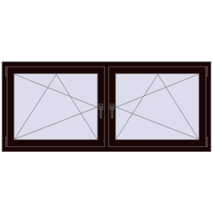 Zamów teraz Okna skrzydłowe 1840x770 mm REHAU ENERGY-SAVING SYNEGO MD CHOCOLATE_BROWN dwustronny