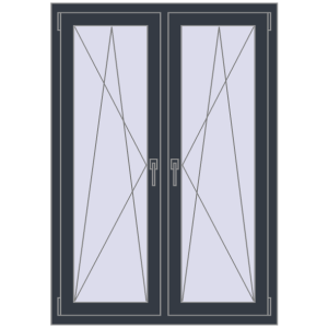 Zamów teraz Okna skrzydłowe 1020x1445 mm REHAU ENERGY-SAVING SYNEGO MD ANTHRACITE_GREY_STRUKTURAL dwustronny