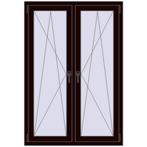 Zamów teraz Okna skrzydłowe 1050x1535 mm REHAU ENERGY-SAVING SYNEGO MD CHOCOLATE_BROWN dwustronny