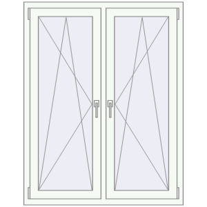 Okno plastikowe 1050x1400 mm Dwuskrzydłowe. Widok od środka Zamów teraz Okna skrzydłowe 1050x1400 mm REHAU ENERGY-SAVING SYNEGO MD CHOCOLATE_BROWN zewnętrzny