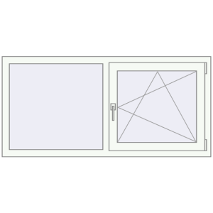 Okno plastikowe 1450x700 mm Dwuskrzydłowe. Widok od środka Zamów teraz Okna skrzydłowe 1450x700 mm EPSILON OPTIMA ANTHRACITE_GREY_STRUKTURAL zewnętrzny