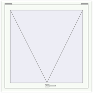 Buy Tilt-and-Turn 1000x950 mm REHAU OPTIMUM EURO-DESIGN 70 RAL 9016 Traffic white two-sided