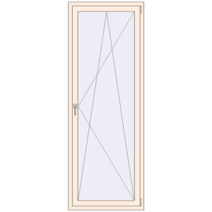 Buy Tilt-and-Turn 800x2200 mm REHAU OPTIMUM EURO-DESIGN 70 CREAME_WHITE_50L-2 two-sided