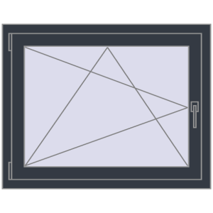 Zamów teraz Okna skrzydłowe 1000x800 mm CLASICTHERM 70 ANTHRACITE_GREY_STRUKTURAL dwustronny