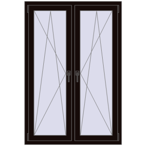 Zamów teraz Okna skrzydłowe 1050x1550 mm REHAU ENERGY-SAVING SYNEGO MD BLACK_BROWN dwustronny