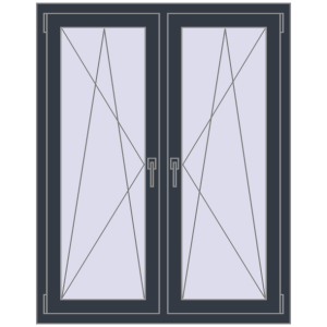 Zamów teraz Okna skrzydłowe 1050x1325 mm REHAU ENERGY-SAVING SYNEGO MD ANTHRACITE_GREY_STRUKTURAL dwustronny