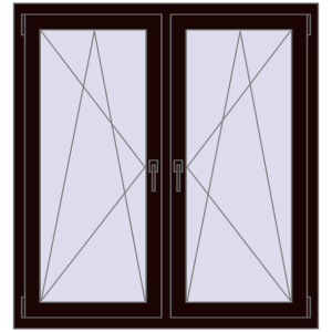 Zamów teraz Okna skrzydłowe 1215x1235 mm REHAU ENERGY-SAVING SYNEGO MD CHOCOLATE_BROWN dwustronny