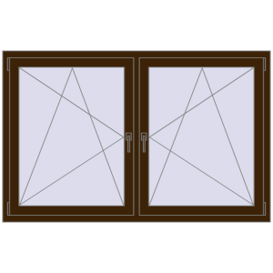 Zamów teraz Okna skrzydłowe 1695x1055 mm REHAU ENERGY-SAVING SYNEGO MD DARK_OAK dwustronny