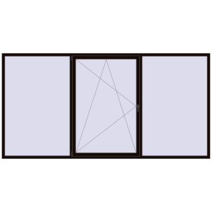 Buy Tilt-and-Turn 3560x1800 mm REHAU ENERGY-SAVING SYNEGO MD BLACK_BROWN two-sided