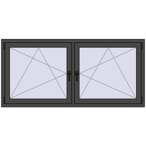 Buy Tilt-and-Turn 1770x830 mm REHAU ENERGY-SAVING SYNEGO MD BASALT_GREY two-sided
