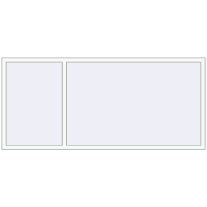Buy Tilt-and-Turn 2410x1085 mm REHAU OPTIMUM EURO-DESIGN 70 RAL 9016 Traffic white two-sided
