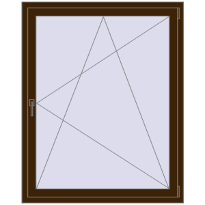 Buy Tilt-and-Turn 1150x1430 mm REHAU ENERGY-SAVING SYNEGO MD DARK_OAK two-sided