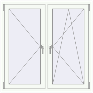 Buy Tilt-and-Turn 1160x1160 mm REHAU OPTIMUM EURO-DESIGN 70 GOLDEN OAK external