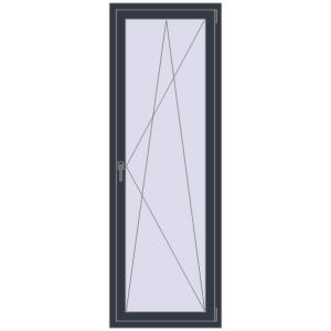 Buy Tilt-and-Turn 700x2030 mm REHAU ENERGY-SAVING SYNEGO MD ANTHRACITE_GREY_STRUKTURAL two-sided