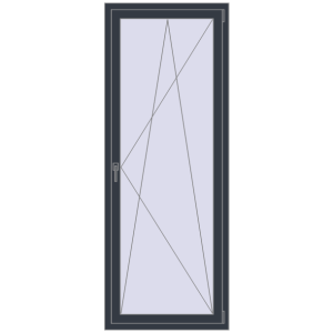 Buy Tilt-and-Turn 800x2100 mm REHAU OPTIMUM EURO-DESIGN 70 ANTHRACITE_GREY_STRUKTURAL two-sided