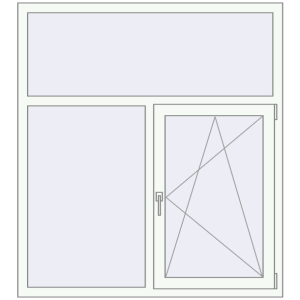 Buy Tilt-and-Turn 1350x1500 mm REHAU OPTIMUM EURO-DESIGN 70 RAL 9016 Traffic white two-sided