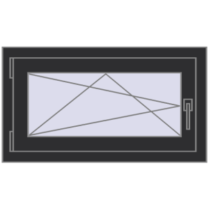 Buy Tilt-and-Turn 770x500 mm REHAU OPTIMUM EURO-DESIGN 70 ANTHRACITE_GREY_GLATT two-sided