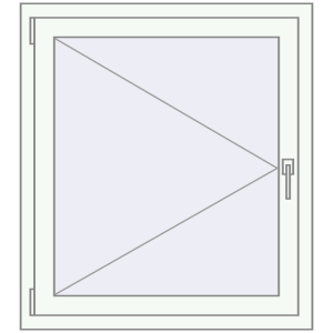 Buy Tilt-and-Turn 870x1000 mm REHAU OPTIMUM EURO-DESIGN 70 RAL 9016 Traffic white two-sided
