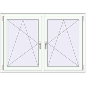 Buy Tilt-and-Turn 1380x970 mm REHAU ENERGY-SAVING SYNEGO MD RAL 9016 Traffic white two-sided