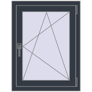 Buy Tilt-and-Turn 640x840 mm REHAU OPTIMUM EURO-DESIGN 70 ANTHRACITE_GREY_STRUKTURAL two-sided