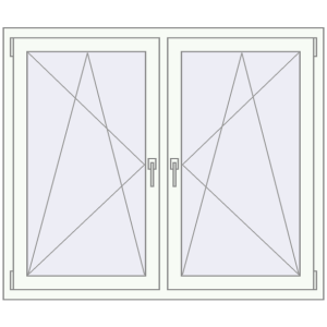 Buy Tilt-and-Turn 1425x1145 mm REHAU ENERGY-SAVING SYNEGO MD ANTHRACITE_GREY_STRUKTURAL external