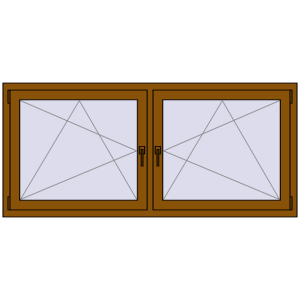 Zamów teraz Okna skrzydłowe 1830x815 mm REHAU ENERGY-SAVING SYNEGO MD GOLDEN OAK dwustronny