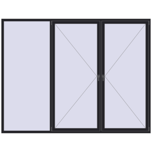 Buy Tilt-and-Turn 3000x2300 mm REHAU ENERGY-SAVING SYNEGO MD BLACK_ULTI-MATT two-sided