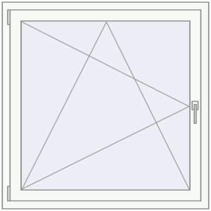 Buy Tilt-and-Turn 1100x1100 mm REHAU OPTIMUM EURO-DESIGN 70 RAL 9016 Traffic white two-sided
