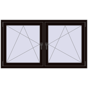 Zamów teraz Okna skrzydłowe 1635x890 mm REHAU ENERGY-SAVING SYNEGO MD BLACK_BROWN dwustronny