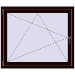 Buy Tilt-and-Turn 1150x970 mm REHAU OPTIMUM EURO-DESIGN 70 CHOCOLATE_BROWN two-sided