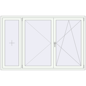 Okno plastikowe 2080x1330 mm Dwuskrzydłowe. Widok od środka Zamów teraz Okna skrzydłowe 2080x1330 mm REHAU OPTIMUM EURO-DESIGN 70 RAL 9016 Traffic white dwustronny