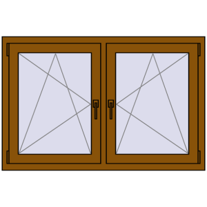 Zamów teraz Okna skrzydłowe 1290x830 mm REHAU ENERGY-SAVING SYNEGO MD GOLDEN OAK dwustronny