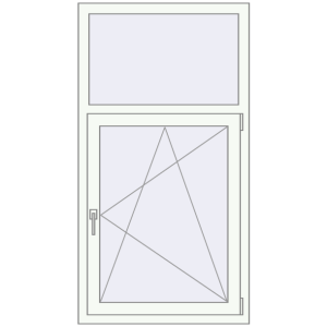 Buy Tilt-and-Turn 800x1500 mm REHAU ENERGY-SAVING SYNEGO MD RAL 9016 Traffic white two-sided