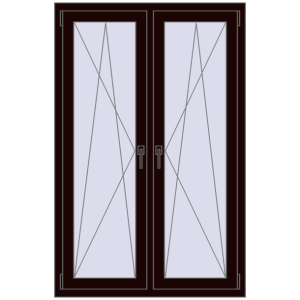 Zamów teraz Okna skrzydłowe 1020x1550 mm REHAU ENERGY-SAVING SYNEGO MD CHOCOLATE_BROWN dwustronny