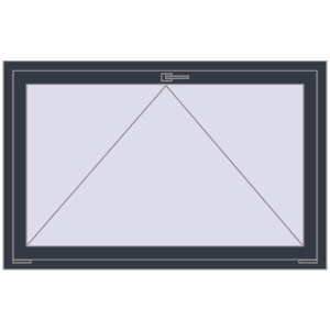 Buy Tilt-and-Turn 1400x900 mm REHAU OPTIMUM EURO-DESIGN 70 ANTHRACITE_GREY_STRUKTURAL two-sided