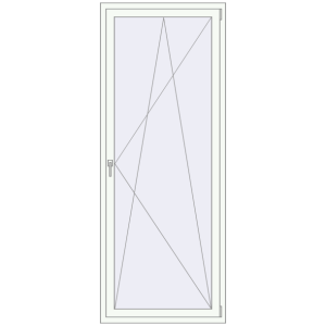 Buy Tilt-and-Turn 870x2280 mm REHAU ENERGY-SAVING SYNEGO MD RAL 9016 Traffic white two-sided